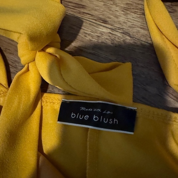 67. BLUE BLUSH Yellow Mini Dress - Picture 9 of 11